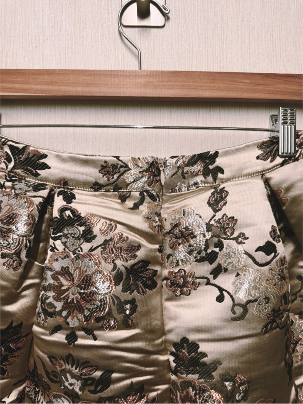 NWT Free People Benjamine Satin Miniskirt Champagne Combo, Size 8 - Picture 6 of 9